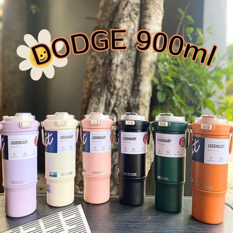 DODGE แก้วหูหิ้ว ขนาด 23oz./27oz./30oz. เก็บอุณหภูมิ ร้อน-เย็น พร้อมหลอด