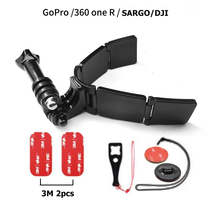 【Good_luck1】TUYU 3M ติดหมวกกันน๊อค Action Camera มือถือ รุ่นติดหมวก V shape คางแหลม helmet mount thumbnail 5