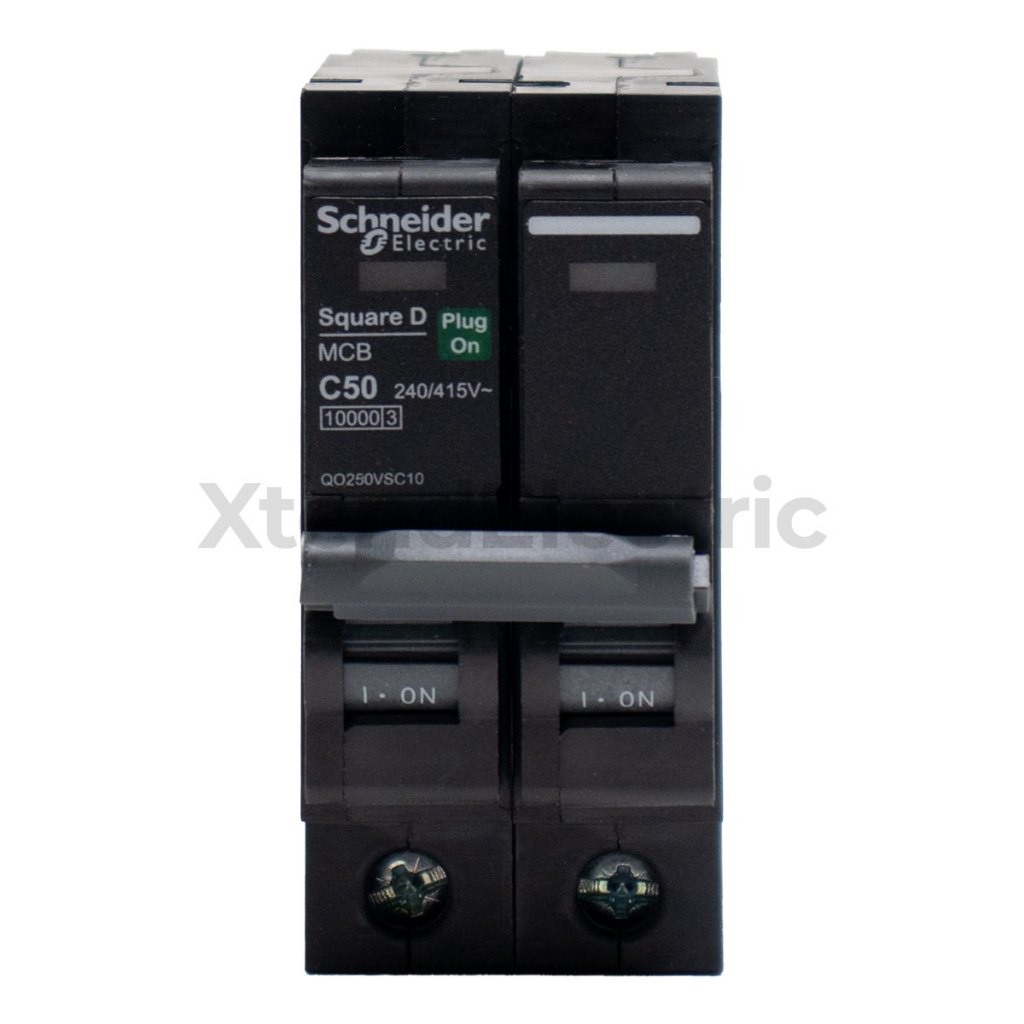 เซอร์กิตเบรกเกอร์ 50 แอมป์ 2 โพล 10kA SCHNEIDER QO250VSC10T