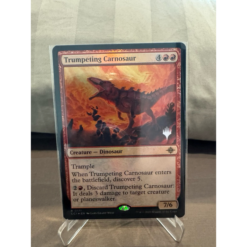 MTG The Lost Caverns of Ixalan Foil: Trumpeting Carnosaur  Promo Pack