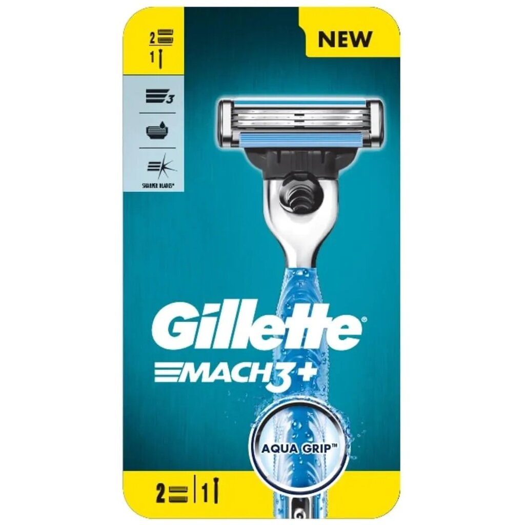( จัดโปร สินค้าใหม่!) Gillette ยิลเลตต์ มัคทรี Mach3 + ด้าม มีดโกนหนวด พร้อมใบมีด 2 ชิ้น