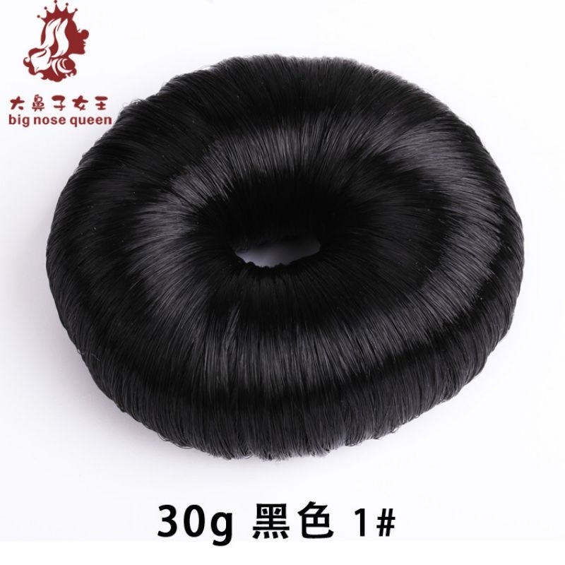 ผมโดนัท ขนาด30กรัม สีดำ พร้อมส่ง