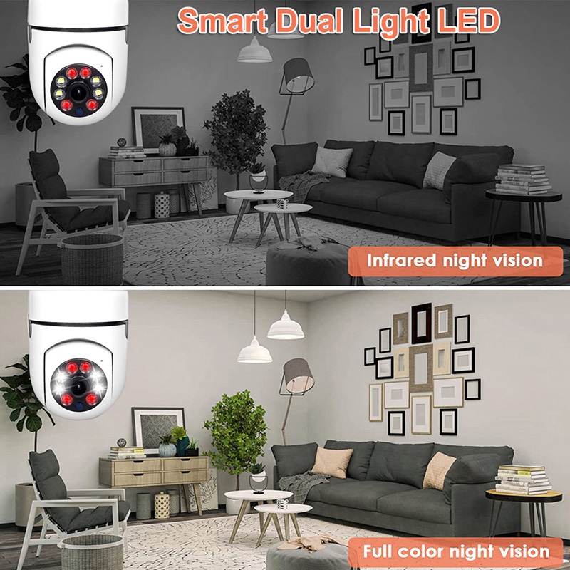 (YIIOT app)กล้องหลอดไฟ E27 ip camera cctv ไร้สาย ดูผ่านมือถือ กล้องวงจรปิด 360 องศา 2ล้านพิกเซล wifi full HDกล้องอินฟาเร