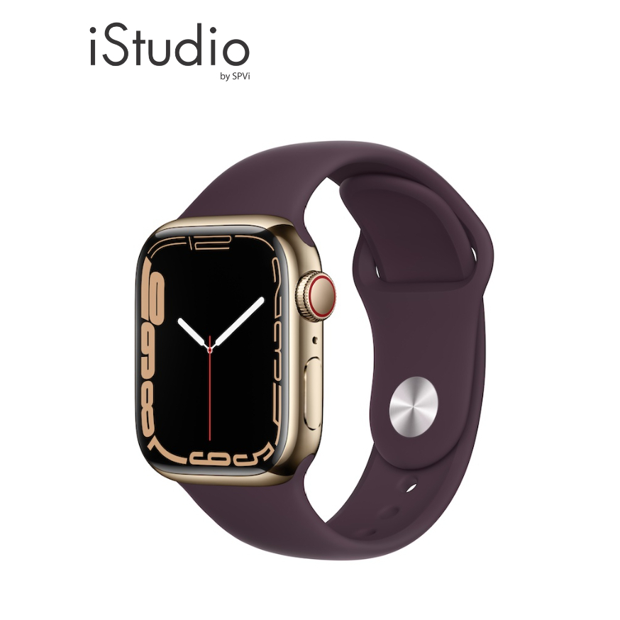 Apple Watch Series 7 GPS+Cellular Stainless Steel สาย Sport Band I iStudio by SPVi