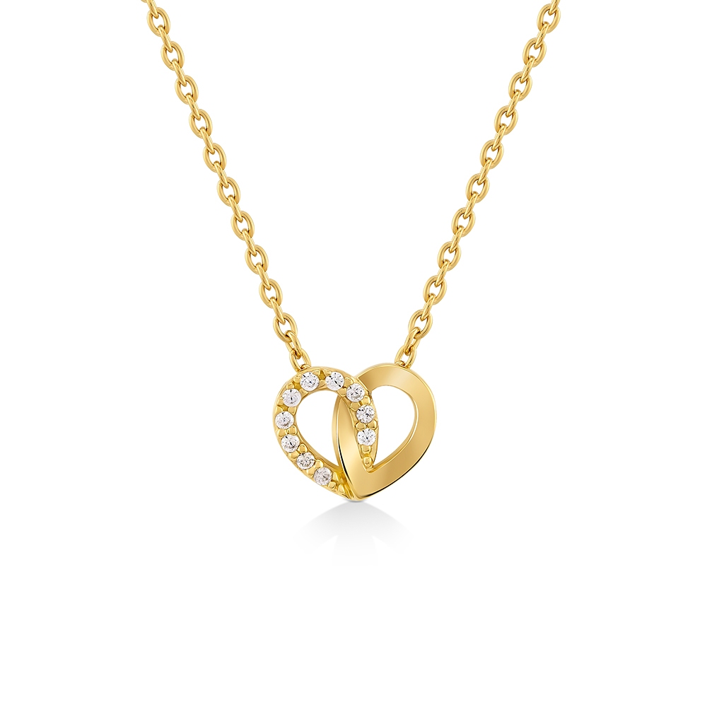 Jewellista สร้อยพร้อมจี้หัวใจ Cherlyn เงินแท้ 925 ประดับพลอย CZ