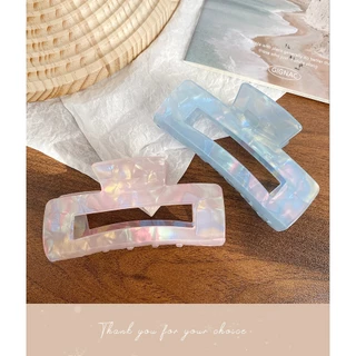 กิ้บมวยผมสี่เหลี่ยม ลายหินอ่อน สีน่ารัก พร้อมส่ง3สี