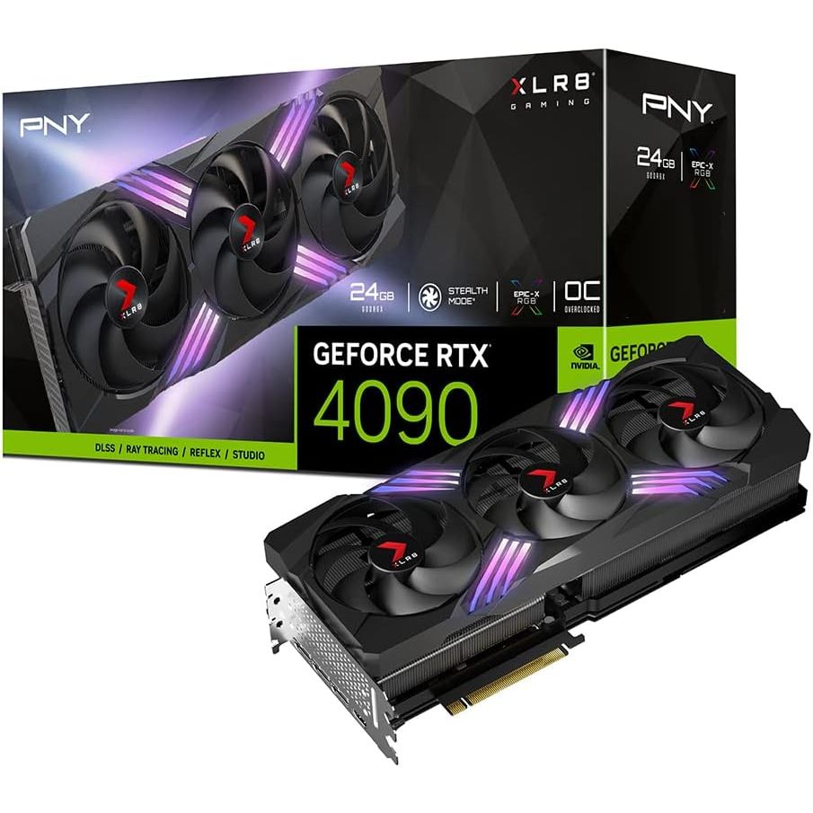 NEW PNY GeForce RTX® 4090 24GB XLR8 Gaming VERTO EPIC-X RGB™ Triple Fan OVERCLOCKED Edition Graphics