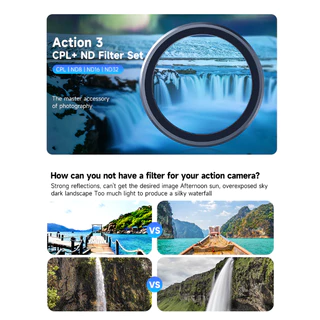 Telesin CPL+ND8/16/32 Filter Set for DJI ACTION 5Pro/4/3