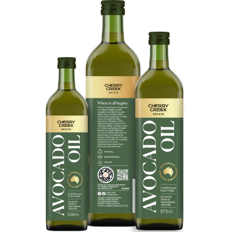 🇦🇺 Avocado Oil Cold Pressed Extra Virgin 250ml, 750ml น้ำมันอโวคาโด้