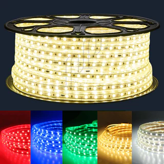 ไฟสายยาง 5050 LED Strip 5M 10M 15M 20M 25M 30M 220V 8mm ไว้ภายนอกได้ พร้อมใช้งาน