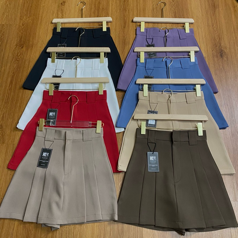 กางเกงกระโปรง ทรงน่ารัก ผ้าเปเป้แท้ 100%  ยาว 16-17 นิ้ว (J)