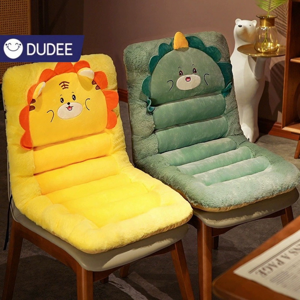 DUDEE เบาะรองนั่ง ทรงยาวลายการ์ตูนน่ารัก ใช้รองหลัง รองบนเก้าอี้ นุ่ม นั่งสบาย