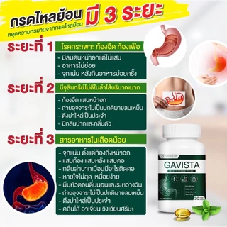 ส่งฟรี [1 แถม 2] Gavista กาวิสต้า กรดไหลย้อน ดีท็อกซ์ลําไส้ อาการ ท้องอืด ท้องเฟ้อ