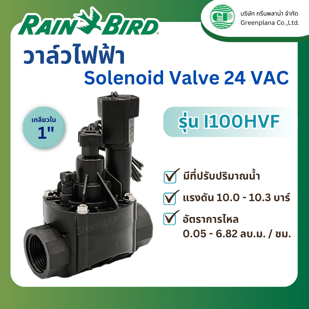 Rain Bird วาล์วไฟฟ้า Solenoid Valve 24 VAC รุ่น I100HVF1 นิ้ว