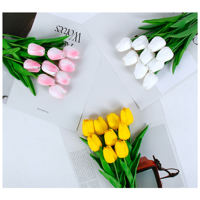 (🇹🇭พร้อมส่ง) ดอกทิวลิปประดิษฐ์ ดอกทิวลิปปลอม 10ดอก/แพ็ค ส่งไว