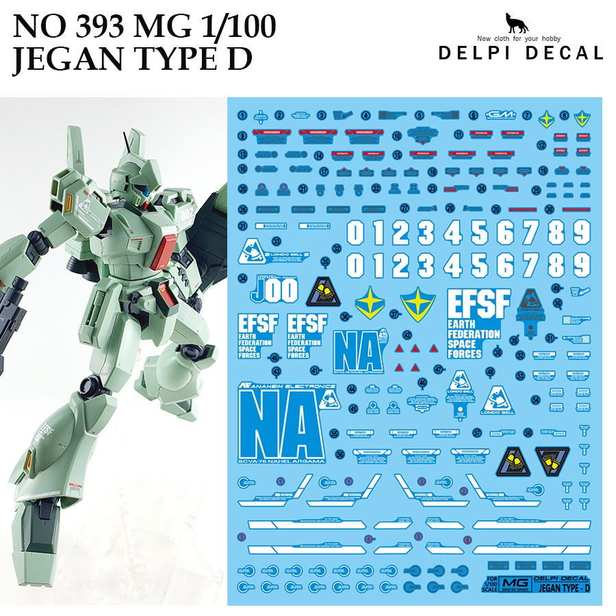 ดีคอลน้ำ [DELPI] 393 MG JEGAN TYPE D 1/100 [WATER DECAL]