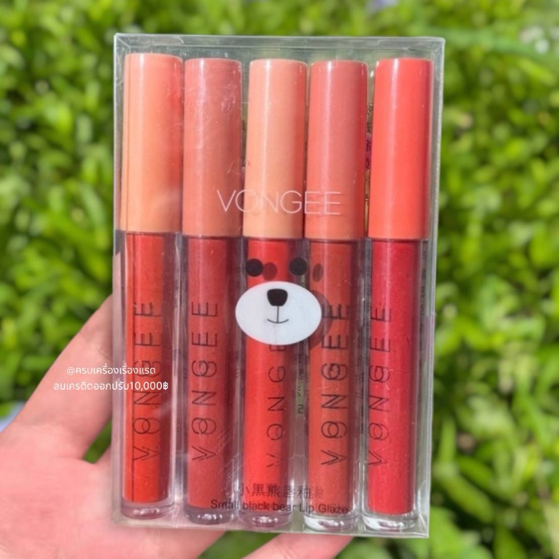 เซ็ตลิป​ ลิป ลิปกันน้ำ Vongee Lipstick 5 แท่ง 5 สี โทนอิฐ รูปที่ 4