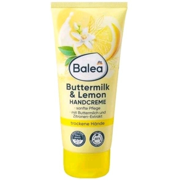 Balea Hand Cream : ButterMilk&Lemon 100 ml ครีมทามือ ทาตัว แฮนด์ครีม ซึมเร็ว พร้อมส่ง