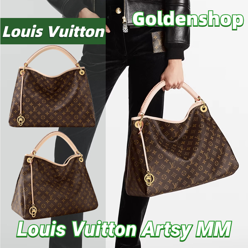 🍒หลุยส์วิตตอง Louis Vuitton Artsy MM Bag🍒กระเป๋าสะพาย LV จริง สินค้าขายร้อ