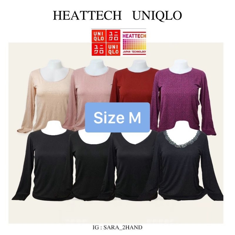 เสื้อ Heattech Uniqlo Size M ผู้หญิง ฮีทเทคมือสอง