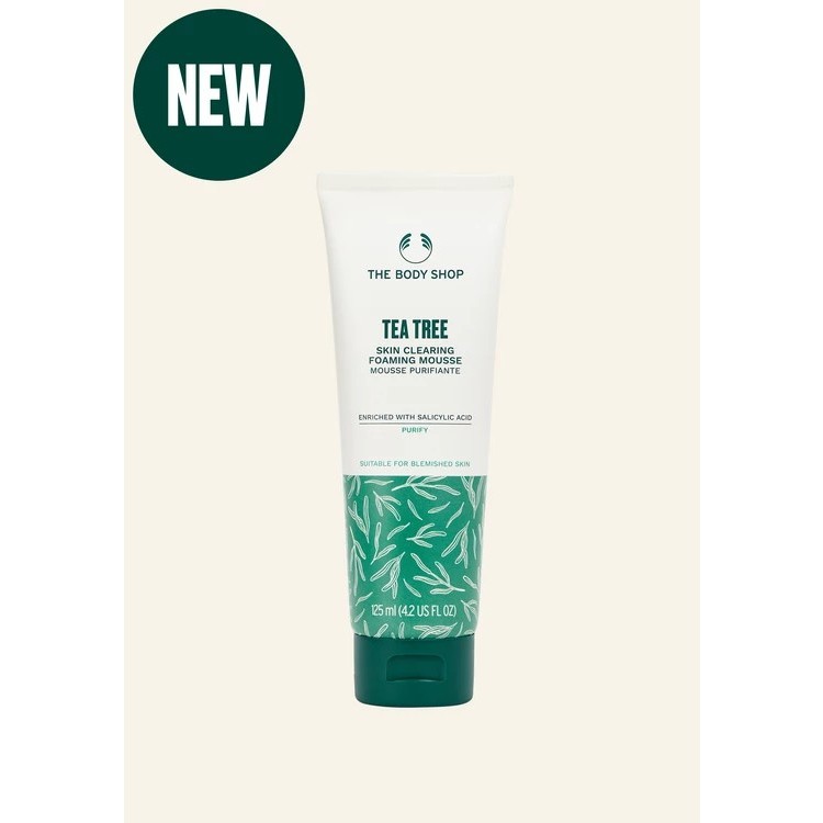 พร้อมส่ง The Body Shop Tea Tree Skin Clearing Foaming Mousse 125 ml.