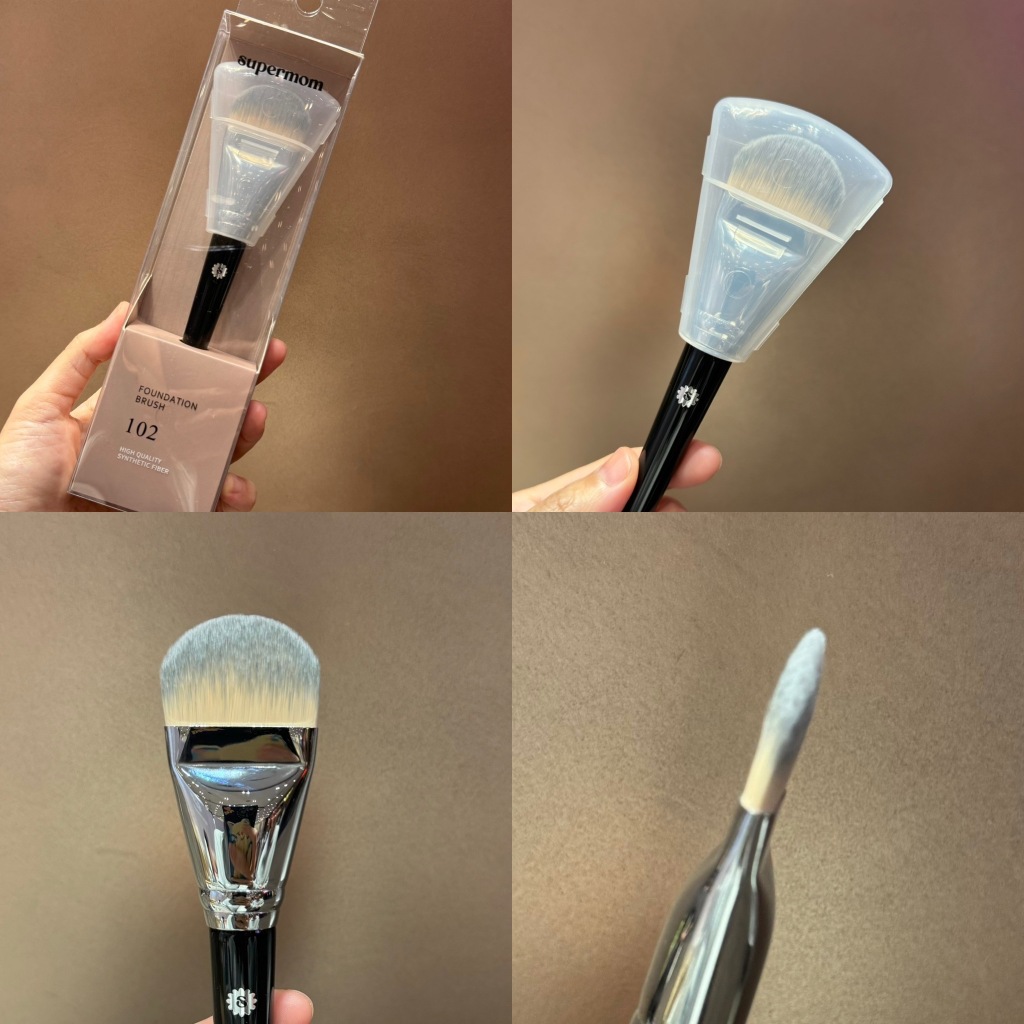 SUPERMOM l Foundation brush แปรงแยกชิ้น แปรงเดี่ยว ลงรองพื้น ทรงแบน ขนสังเคราะห์ เกรดพรีเมี่ยม (102) รูปที่ 6