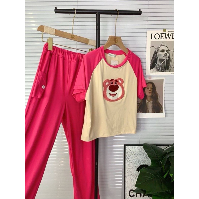 พร้อมส่ง‼️ชุดเซตต้าวหมี ป้าย MOTHING HOUSE น่ารักมาก