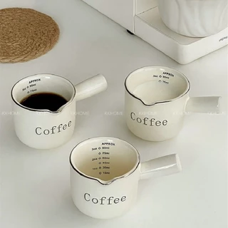 สําหรับชงกาแฟเอสเปรสโซ่ 90ml แก้วตวง ทนความร้อนสูง ขนาดเล็ก ถ้วยตวงกาแฟ ถ้วยนม แก้วช็อตกาแฟเอสเปรสโซ่ KKHOME