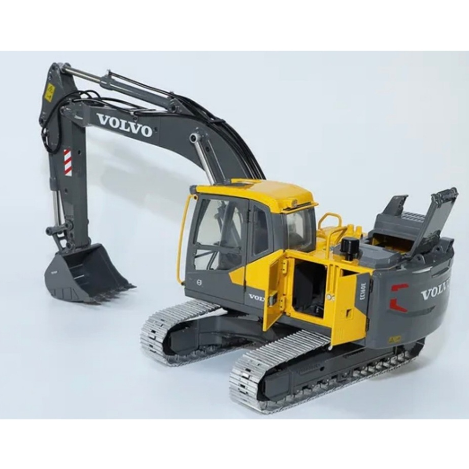 รถบังคับแม็คโครไฟฟ้า 1/14 Volvo RC Electric Excavator E010 เป็นรถขุดตีนตะขาบควบคุมระยะไกลรุ่นท็อป