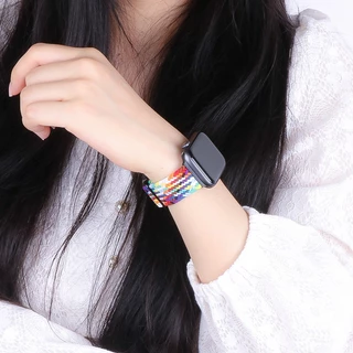 สายนาฬิกาทอ iWatch Se 11 10 9 8 7 6 5 4 3 2 1 สายยางยืด 49 มม. 46มม.40 มม. 44 มม. 38 มม. 42 มม. 41 มม. 45 มม.
