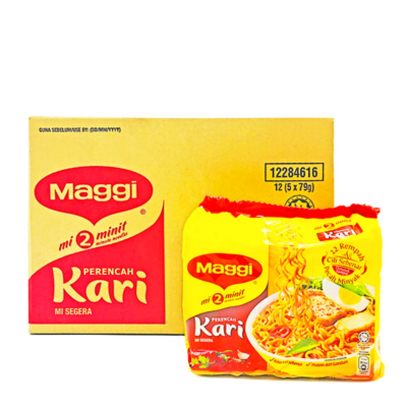 🔥ยกลังสุดคุ้ม🔥Maggi Kari มาม่าแม็กกี้ รสผงกะหรี่ 60 ซอง