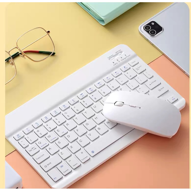🔥⚡พร้อมส่ง🇹🇭{คีย์บอร์ดไทย} Bluetooth kyboard⚡🔥,เมาส์ไร้สาย,คีย์บอร์ด,เหมาะสำหรับแท็บเล็ต คีย์บอร์ดไร้สาย คีย์บอร