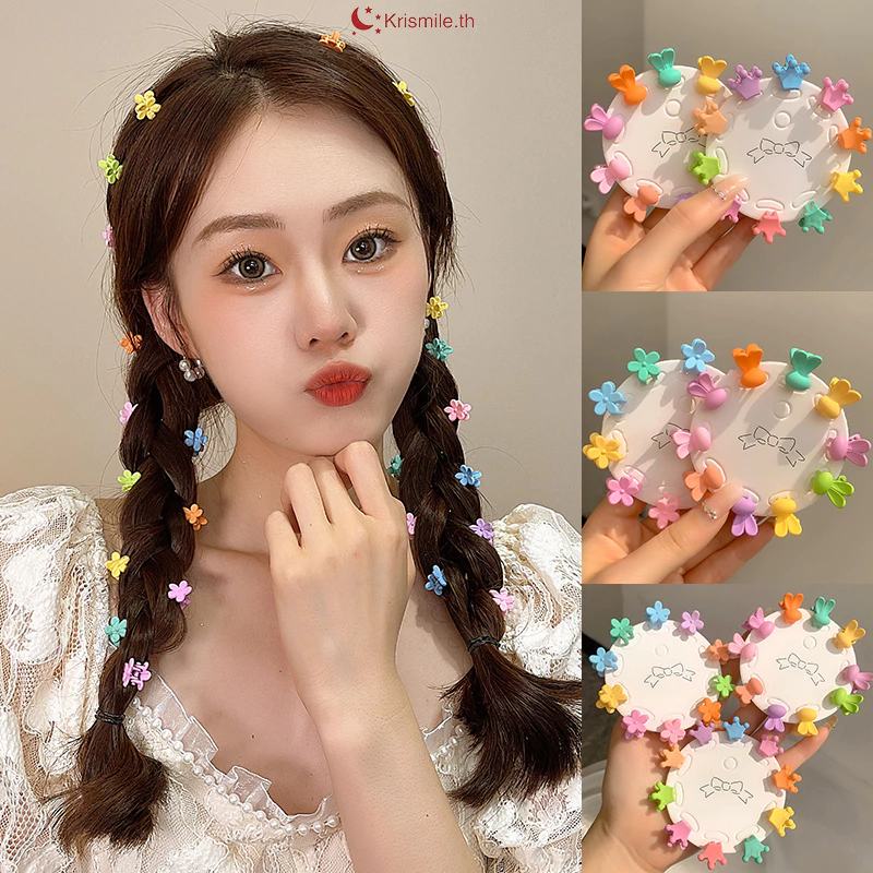 COD-ในไทย💖กิ๊บติดผม ลายดอกไม้ลายหัวใจสีแคนดี้ ลายการ์ตูน หวานน่ารักมินิเด็กนักเรียนสำหรับผู้หญิง สไตล์เกาหลีราคาถูกที่สุ