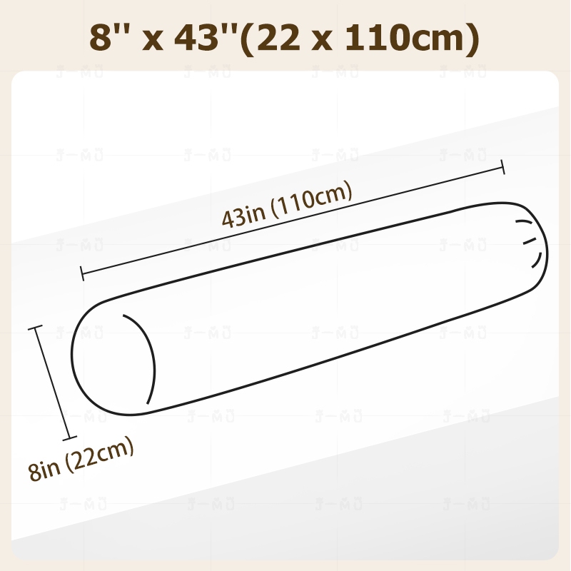 J-MU ปลอกหมอนยาว Satin ปลอกหมอนข้าง 40 x 8 นิ้ว (100 x 22 cm) 1ผืน ผ้าคอตตอนซาติน - รูปที่ 4