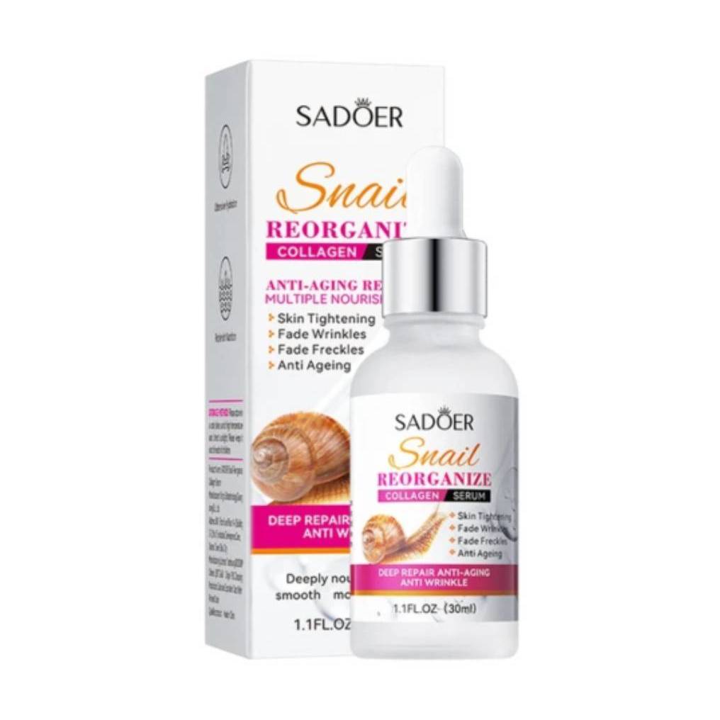 (มีส่งด่วน)เซรั่ม SADOER SNAIL RECONDIZE COLLAGEN SERUM  ขนาด 30 ml.  ขวดขาวชมพู
