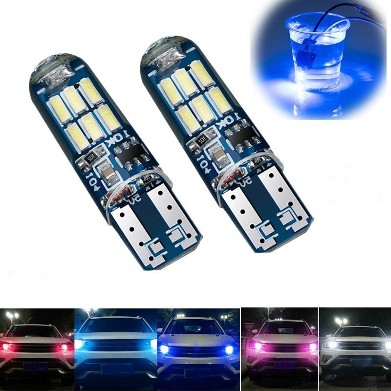 ไฟส่องป้ายทะเบียน T10 W5W ทำจากซิลิคอน คุณภาพสูง กันน้ำ สำหรับติดรถยนต์ (1ชิ้น) พร้อมส่งจากไทย