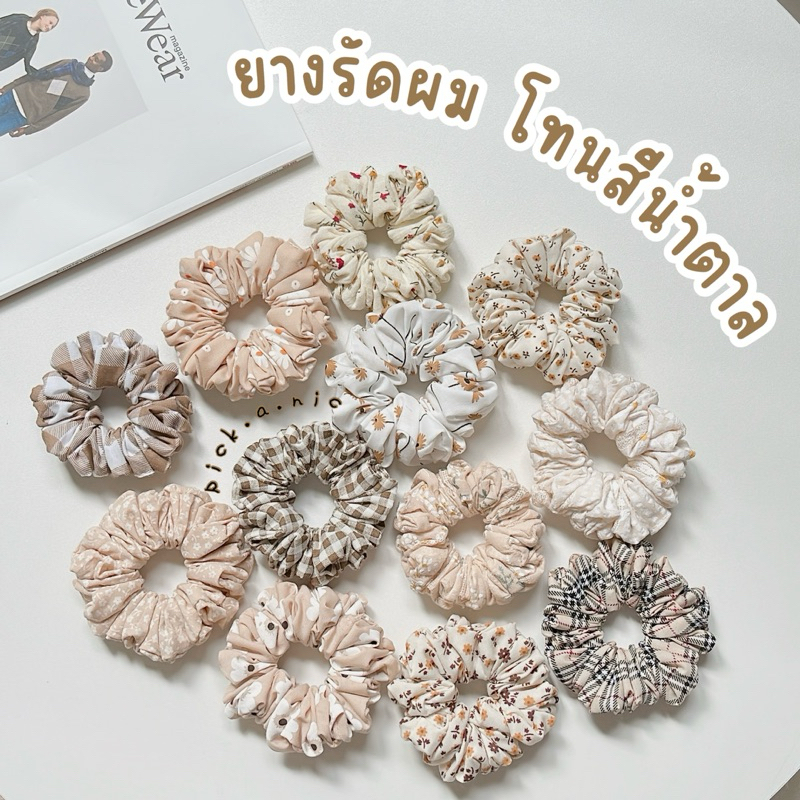 ยางรัดผม Scrunchies ยางรัดผมโดนัท สไตล์เกาหลี ยางรัดผมสำหรับผู้หญิง