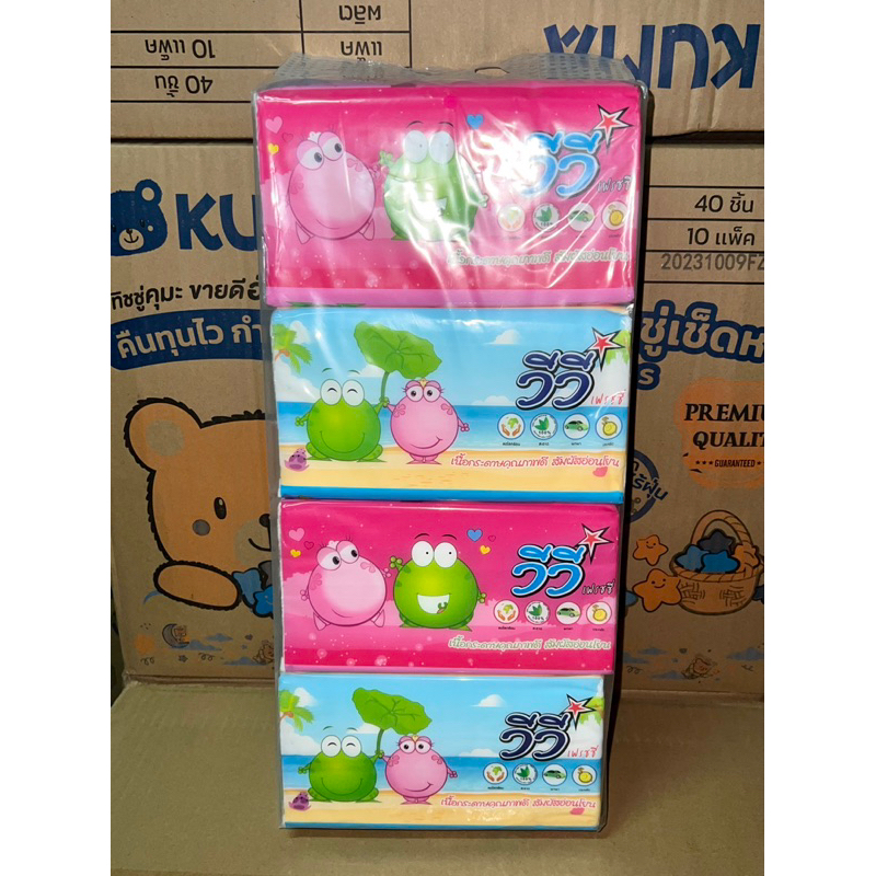 กระดาษทิชชู่วีวี่VivyFreshy230แผ่น1แพคมี4ห่อ