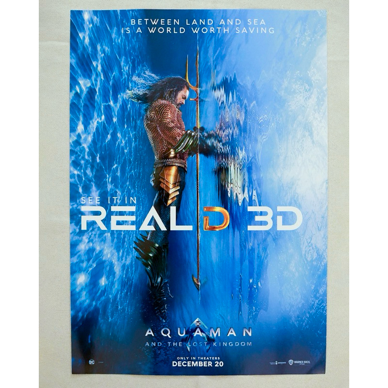 โปสเตอร์ของแท้ “AQUAMAN 2” RealD 3D จาก Major Cineplex - Poster “AQUAMAN 2 : AND THE LOST KINGDOM”