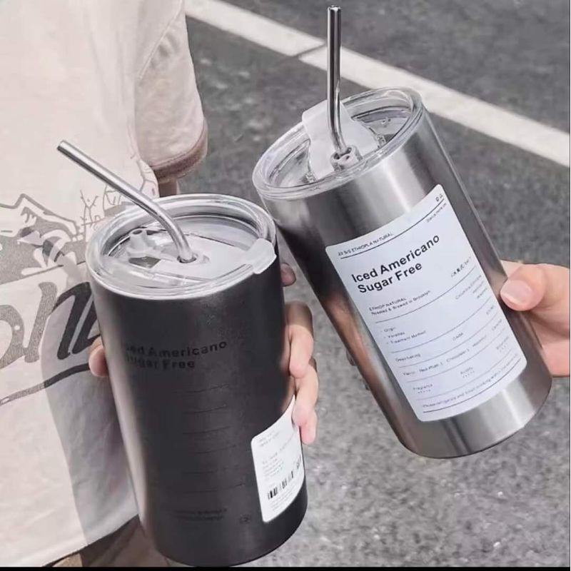 แก้วเก็บความเย็นพร้อมส่ง แก้วสูญญากาศ600ml.