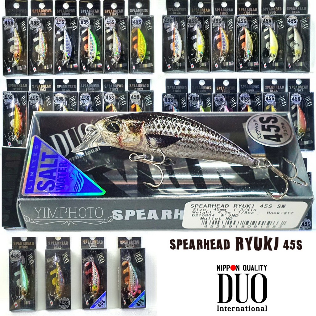 DUO Spearhead Ryuki 45s 4g. เหยื่อปลอม ดูโอ สเปียร์เฮด ริวกิ ของแท้100% เหยื่อตกปลา