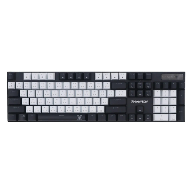 KEYBOARD (คีย์บอร์ด) NUBWO นับโว X62 RHIANNON (WHITE-BLACK) (RED SWITCH - MINI RGB - EN/TH)