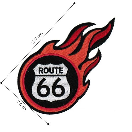 Route 66 อาร์มปัก รูต 66 ตัวรีดติดเสื้อ Route66 อาร์มรีดติดเสื้อ อาร์มแฟชั่น