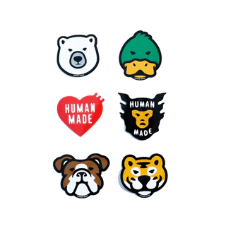 🔥พร้อมส่ง🔥 สติ๊กเกอร์รูปสัตว์ (เซต 6 ชิ้น) จากแบรนด์ Human Made ของแท้💯