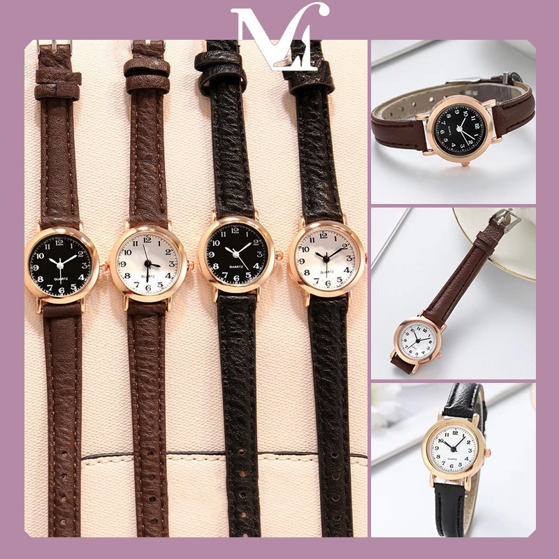 [พร้อมส่งจากไทย] นาฬิกาสไตล์เรียบง่าย เทรนด์สไตล์เกาหลี ทรงฮิต นาฬิกาสไตล์วินเทจ มีหลายสีให้เลือก