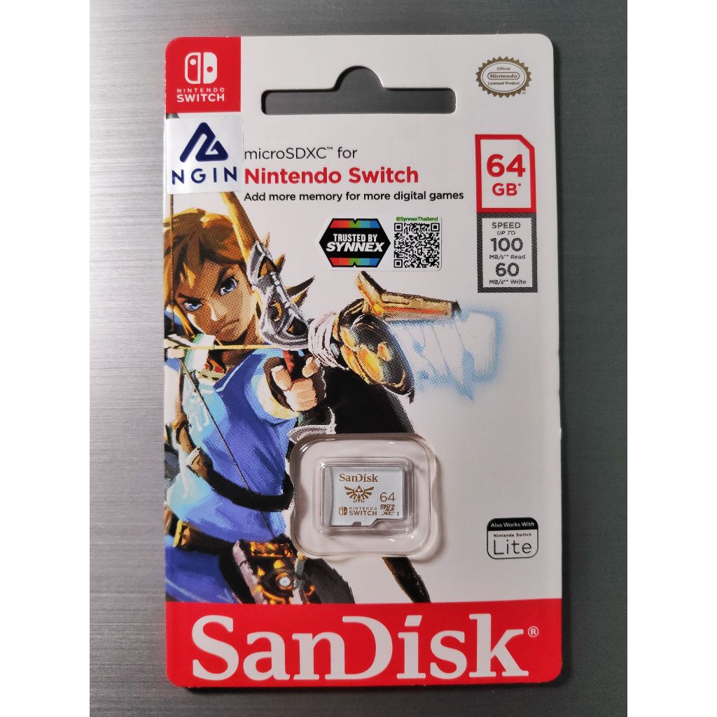 สินค้าใหม่  ของแท้  Limited Zelda Sandisk Micro SD Card 64GB Nintendo Switch Edition SDXC