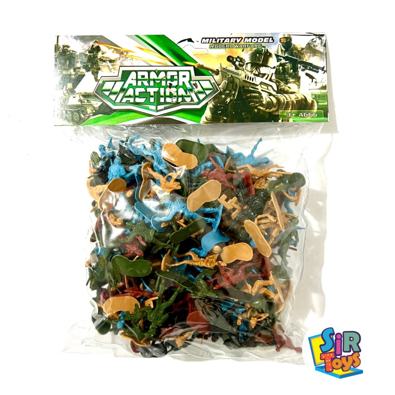 ทหารจิ๋ว หลากสี 150 ตัว armor action ของเล่นทหารราคาถูก