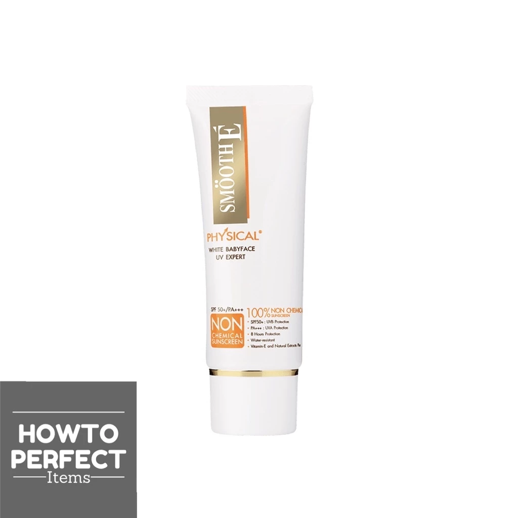 Smooth E Physical sunscreen cream White BabyfaceUV Expert SPF 50+ PA+++ กันแดด