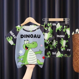 ชุดนอนเด็กแขนสั้นขาสั้นลายใหม่น่ารัก สีสันสดใส นื้อผ้าใส่สบาย