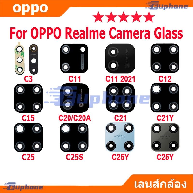 เลนส์กระจกกล้องด้านหลัง เลนส์กล้อง สําหรับ OPPO Realme C3 C11 C12 C15 C20 C20A C21 C21Y C25 C25S C25Y